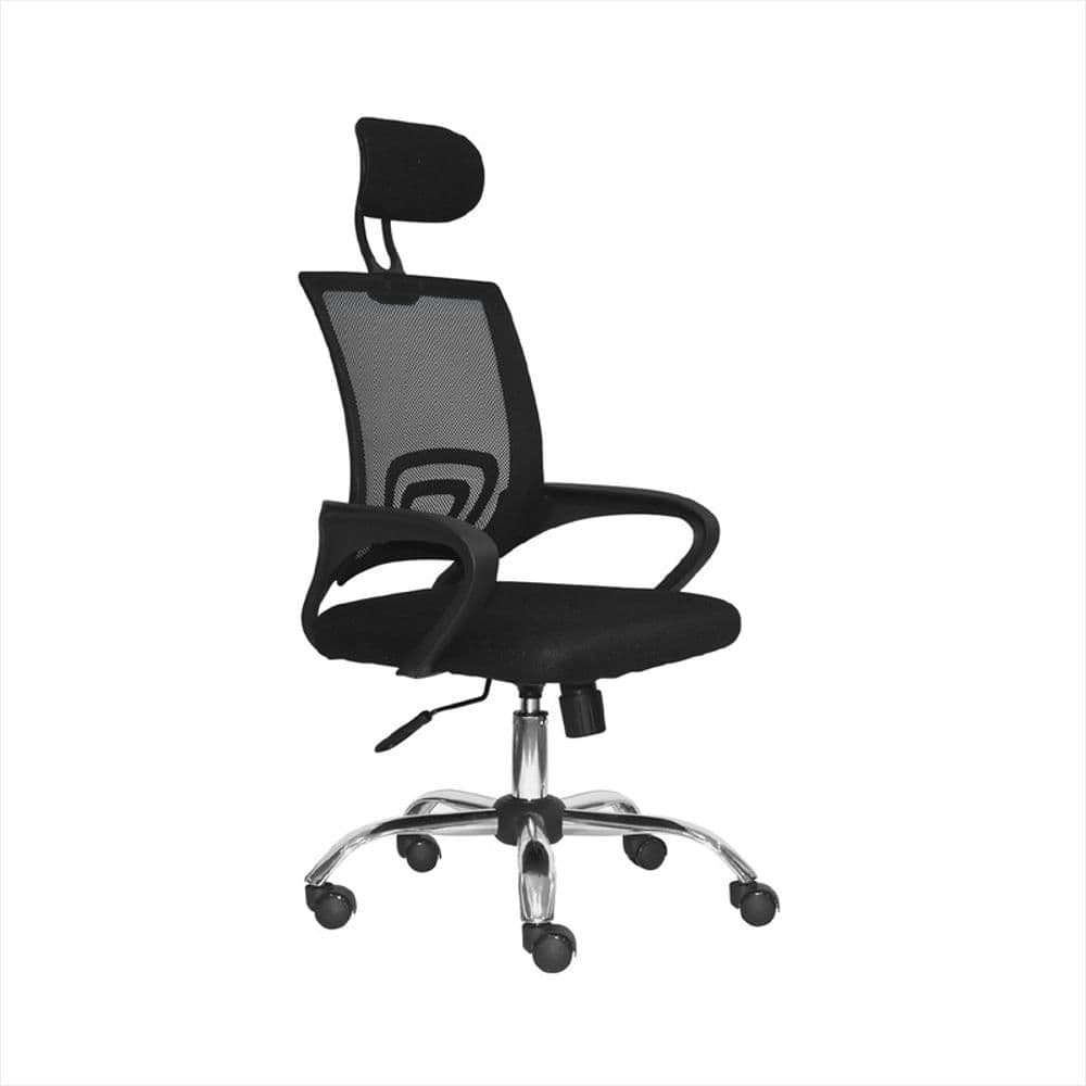 Silla De Escritorio Con Cabecero Atlantis Negro Bonno