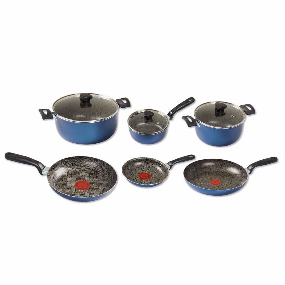 Juego de ollas / Batería de cocina IMUSA Aluminio Antiadherente 9 Piezas Blue 9 Blue