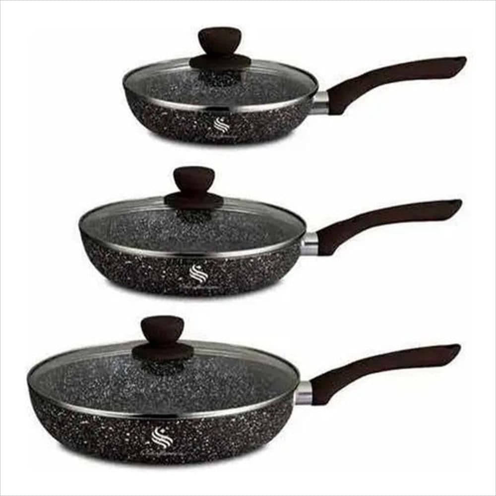 Sartenes X 6 Piezas En Mármol Schaffhausen Negro