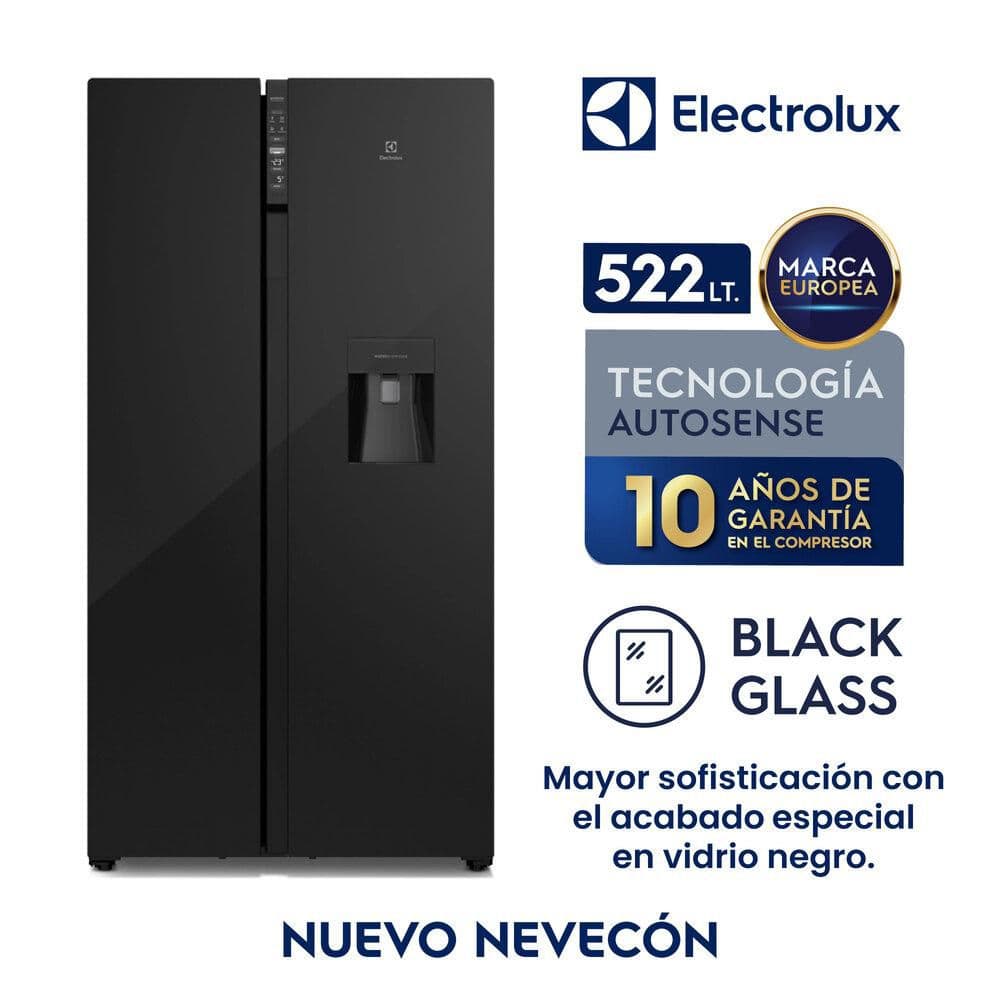Nevecon ELECTROLUX Side By Side 522 Litros ERSB54N3WXB Black