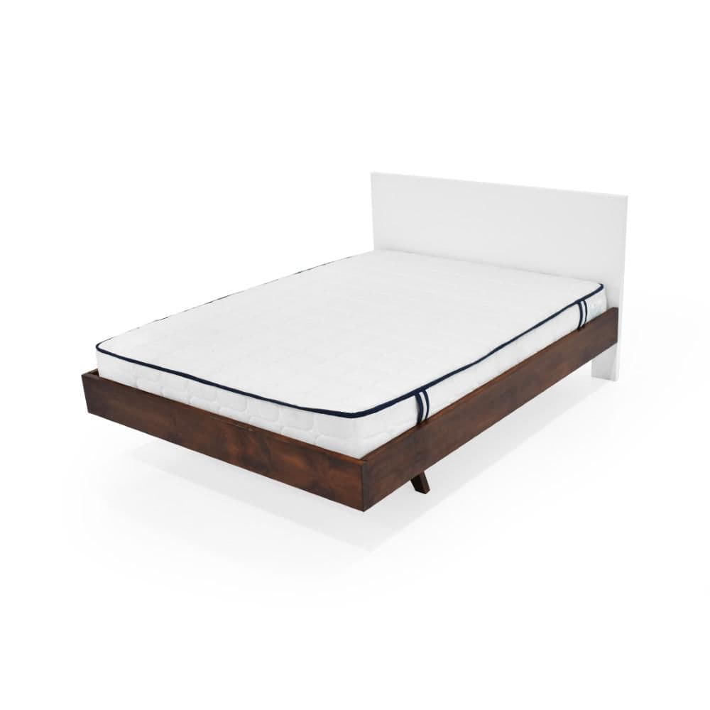 Cama Lanus Doble Blanco Caramelo + Colchón Versalles