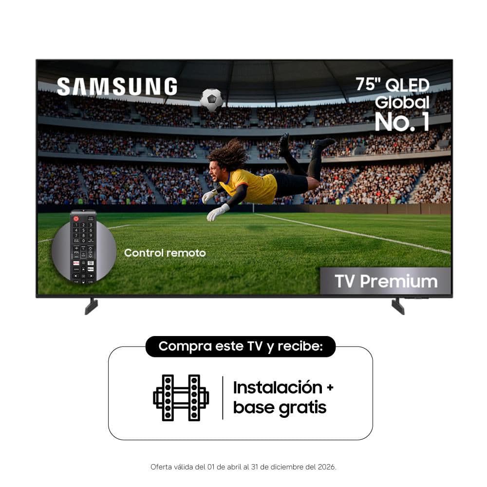 Televisor SAMSUNG 75 pulgadas QLED Uhd4K Smart TV QN75Q6FAAKXZL