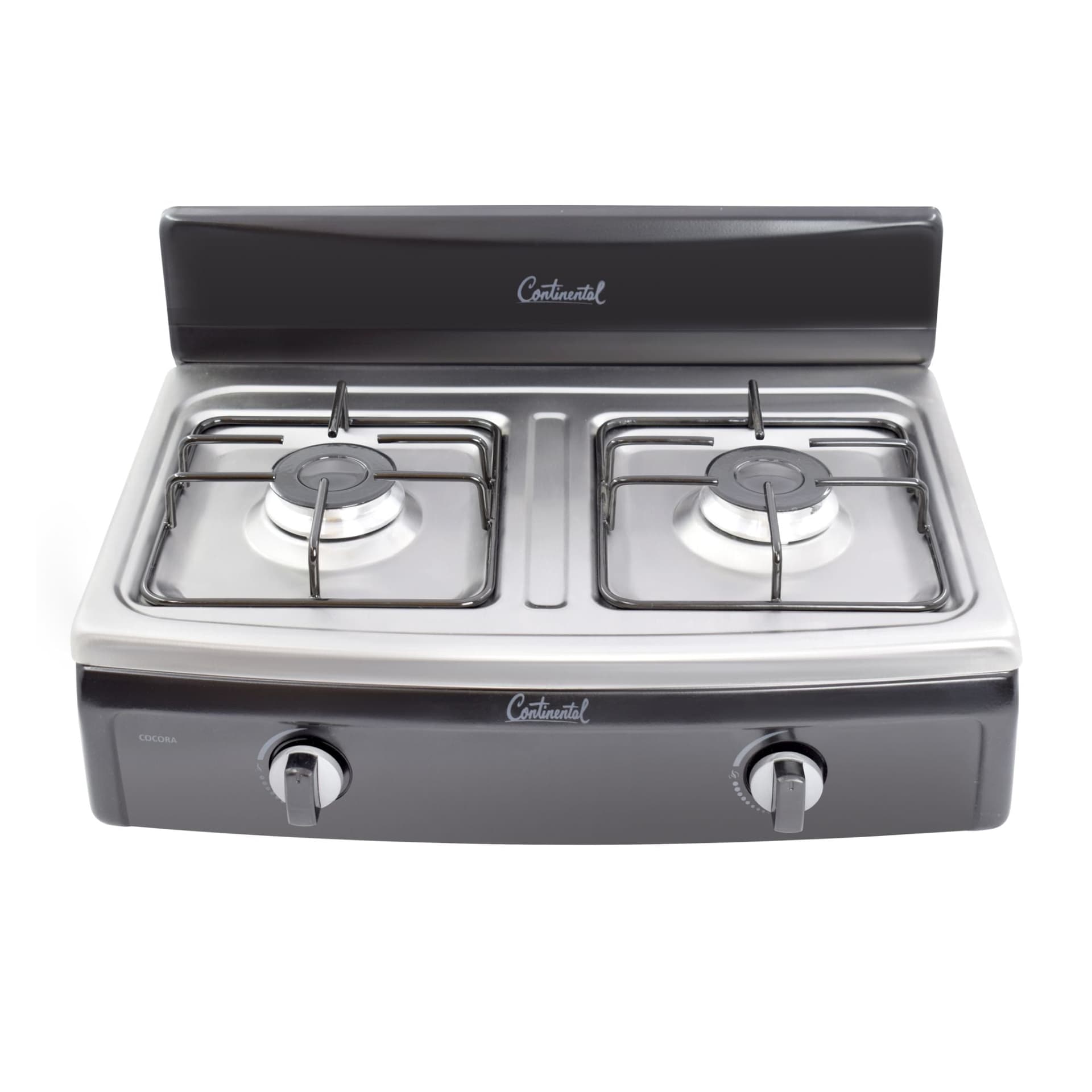 Estufa de Mesa Gas Natural 2 Puestos Acero Inoxidable / Continental