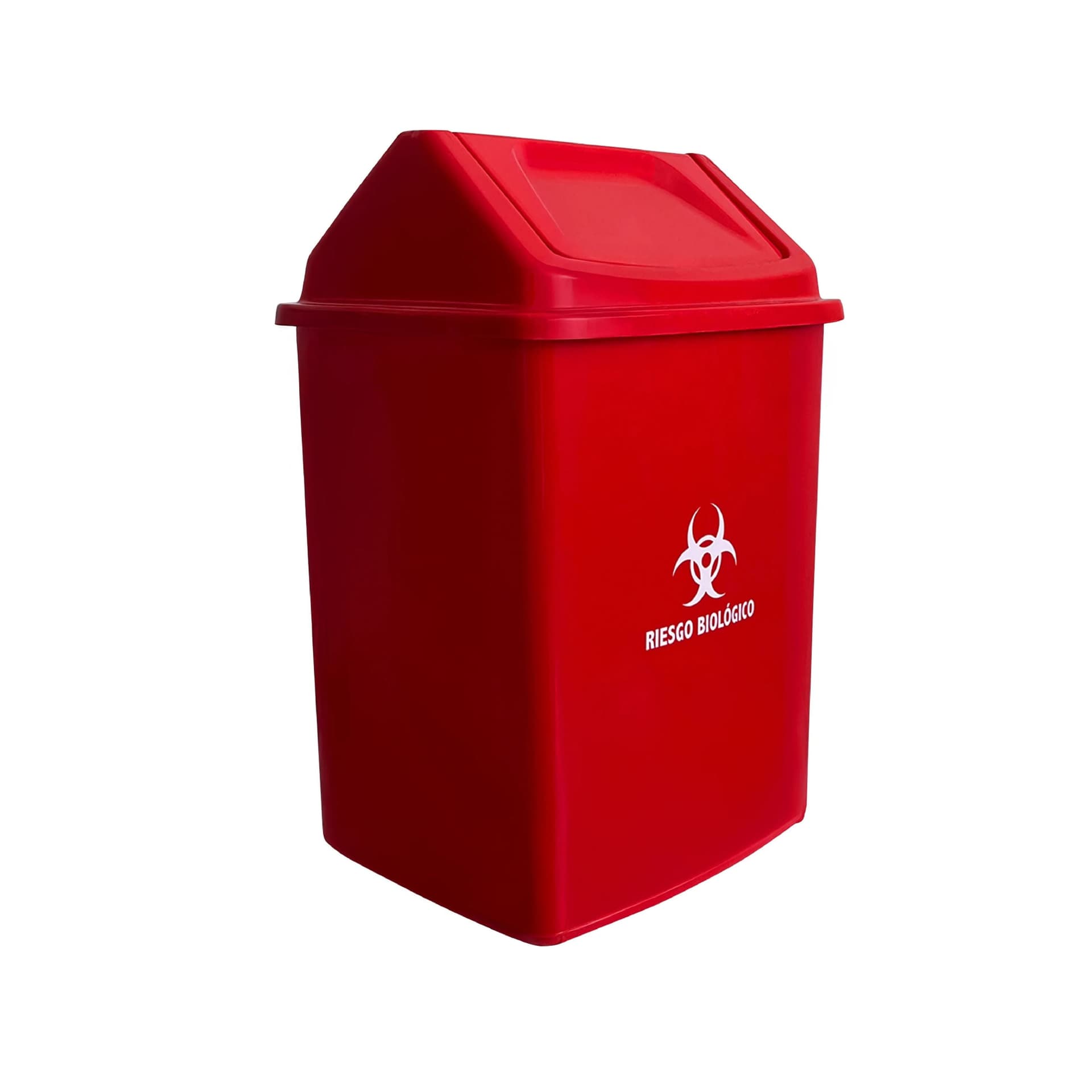 Papelera Plana 14 Litros Rojo / Colplast