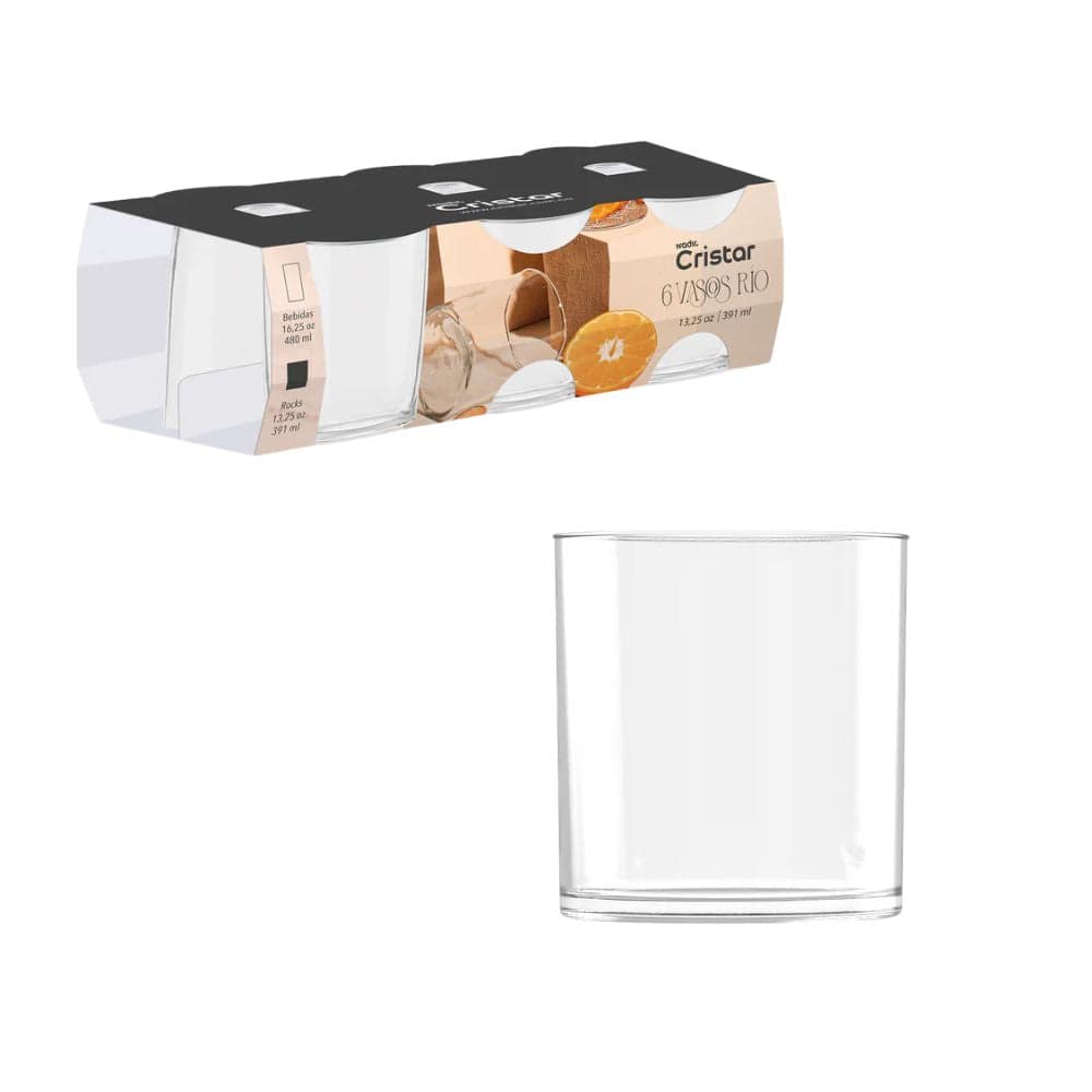 Set x 6 Vasos Rocks Rio 13.25 oz / Cristar