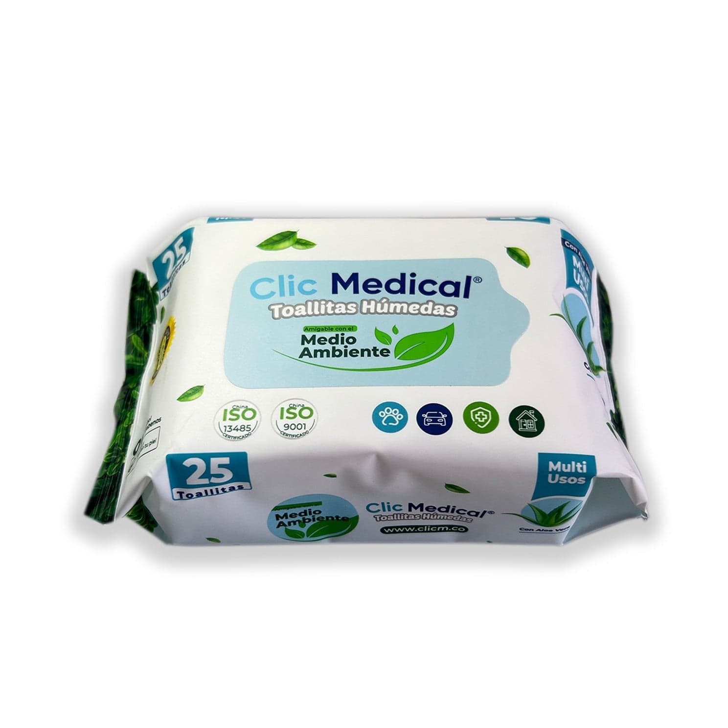 Toallitas Humedas x 25 unds / Clic Medical