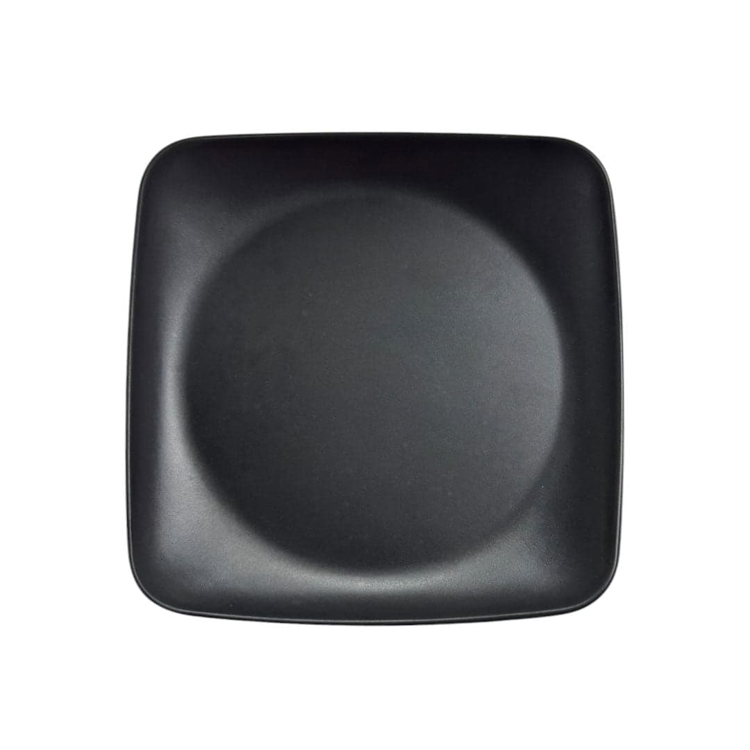 Plato Cuadrado Negro 19.7 cm | / HM Melamina