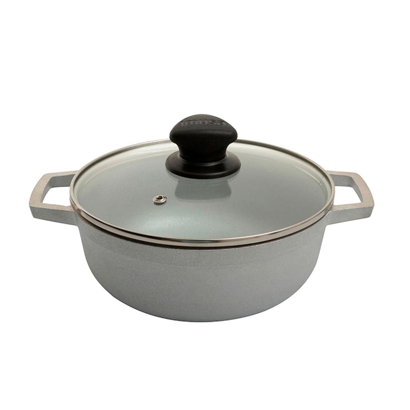 Caldero Aluminio Fundido 24 cm con Tapa de Vidrio / Imusa