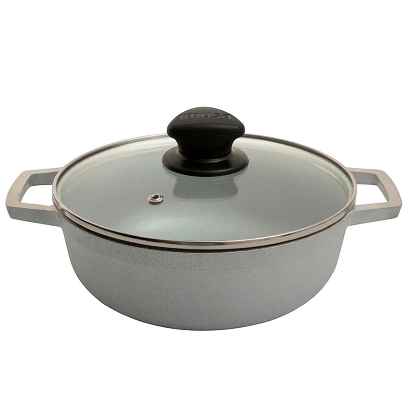 Caldero Aluminio Fundido 30 cm con Tapa de Vidrio / Imusa / Imusa